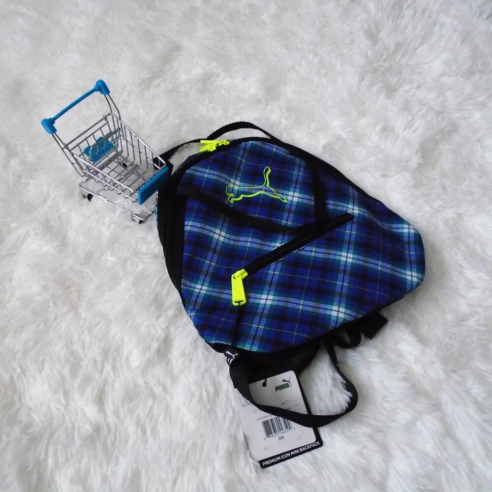 Puma Premium Icon Mini Backpack Plaid